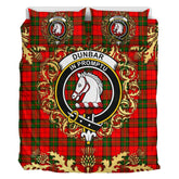 Dunbar Modern Tartan Crest Bedding Set - Golden Thistle Style